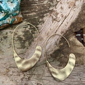 Anthro Carissa Crescent Hoop Earrings